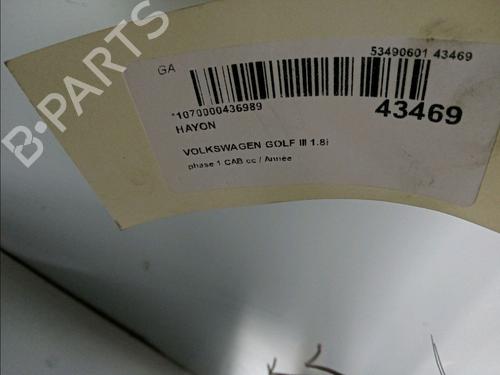 Used Tailgate Tailgate VW GOLF III Cabriolet (1E7) 1.8 (75 hp) 12846617 12846617