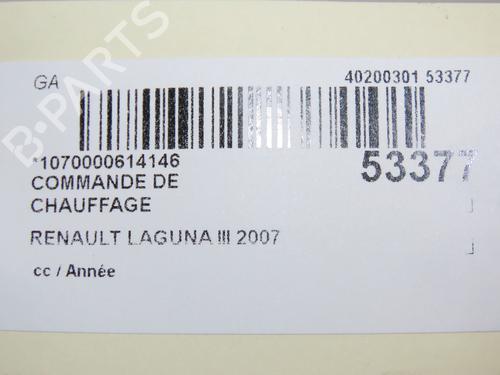 Climate control RENAULT LAGUNA III (BT0/1) 2.0 dCi (BT07, BT0J, BT14, BT1A, BT1S) | BP28830369I5 