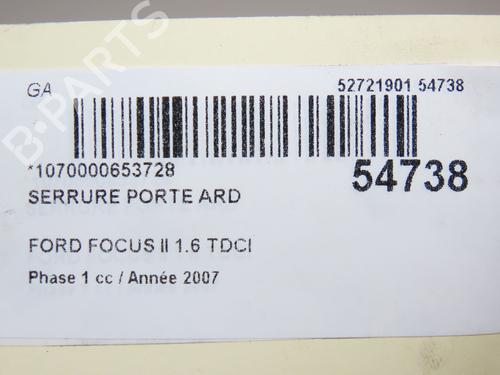 Used Rear right lock FORD FOCUS II (DA_, HCP, DP) 1.6 TDCi (90 hp) 28802122