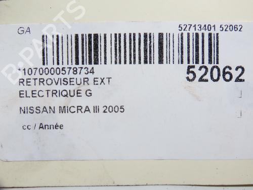 Used Left mirror NISSAN MICRA III (K12) 1.2 16V (80 hp) 23646932