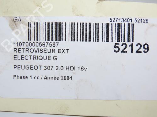 Used Left mirror PEUGEOT 307 (3A/C) 2.0 HDi 135 (136 hp) 28831446
