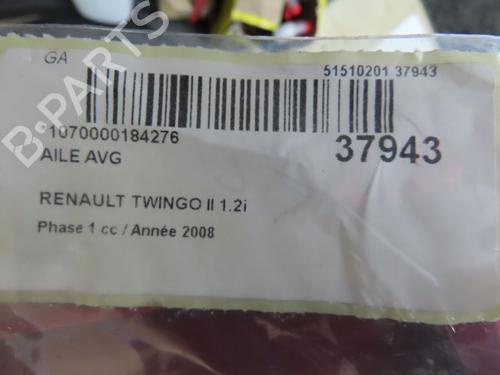 Used Left front fenders RENAULT TWINGO II (CN0_) 1.2 (CN0D) (58 hp) 28830937