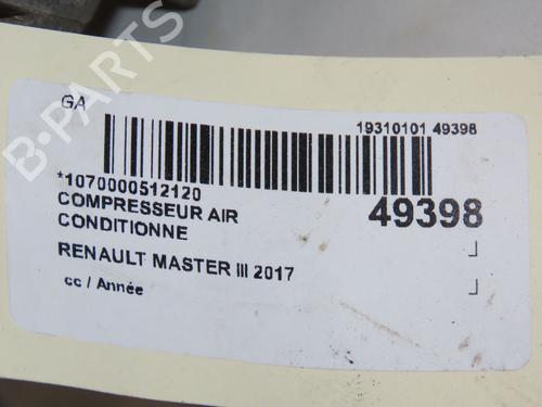 AC-Kompressor RENAULT MASTER III Van (FV) 2.3 dCi 145 FWD (FV0E, FV0F, FV0H, FV02, FV0M, FV0S,... | BP18153375M34 