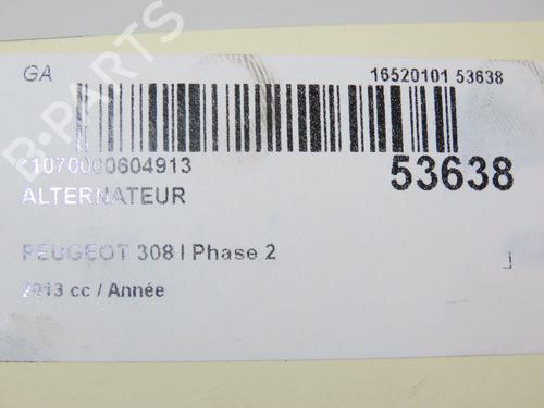 Alternator PEUGEOT 308 I (4A_, 4C_) 2.0 HDi | BP29128751M7