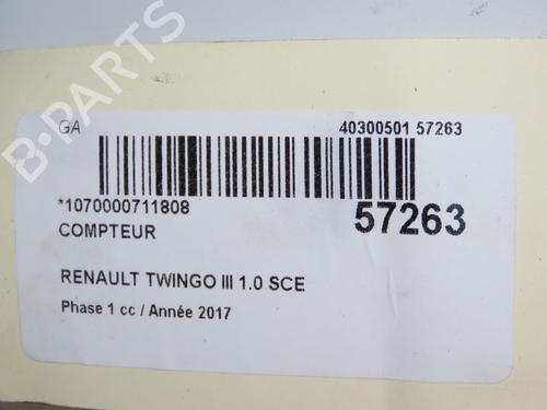 Used Instrument cluster Instrument cluster RENAULT TWINGO III (BCM_, BCA_) 1.0 SCe 70 (BCMB) (69 hp) 32657961 32657961