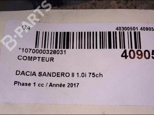 Instrument cluster DACIA SANDERO II 1.0 SCe 75 (B8JC, B8JD) | BP9618929C47 