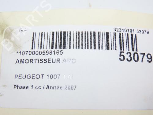Used Right rear shock absorber PEUGEOT 1007 (KM_) 1.4 (75 hp) 29441670