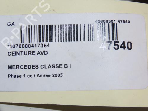 Front right belt tensioner MERCEDES-BENZ B-CLASS Sports Tourer (W245) B 200 CDI (245.208) | BP18129674C88 