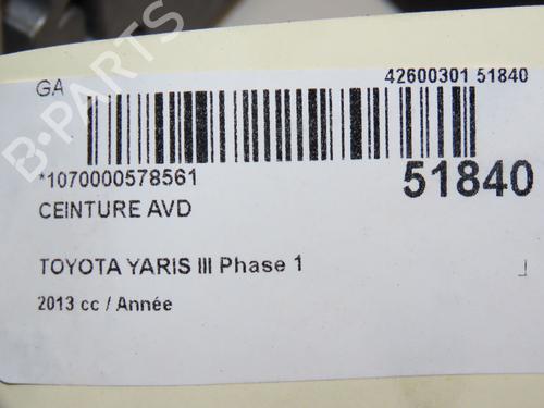 Front right belt tensioner TOYOTA YARIS (_P13_) 1.5 Hybrid (NHP130_, NHP130) | BP28830693C88 