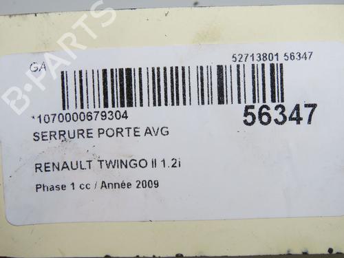Used Front left lock RENAULT TWINGO II (CN0_) 1.2 (CN0D) (58 hp) 32377409