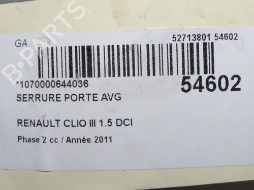 Used Front left lock Front left lock RENAULT CLIO III (BR0/1, CR0/1) 1.5 dCi (75 hp) 32377408 32377408