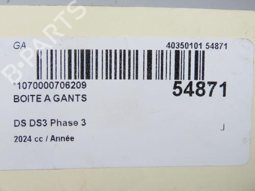 Boîte à gants DS DS 3 / DS 3 CROSSBACK (UR_, UC_, UJ_) 1.2 PureTech 130 (URHNSS) (131 hp) 31865266