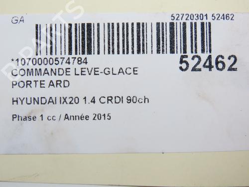 Used Right rear window switch HYUNDAI ix20 (JC) 1.4 (90 hp) 23064688