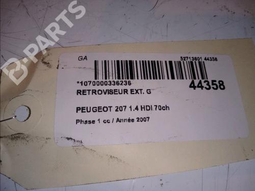 Left mirror PEUGEOT 207 (WA_, WC_) 1.4 HDi | BP11102711C26 