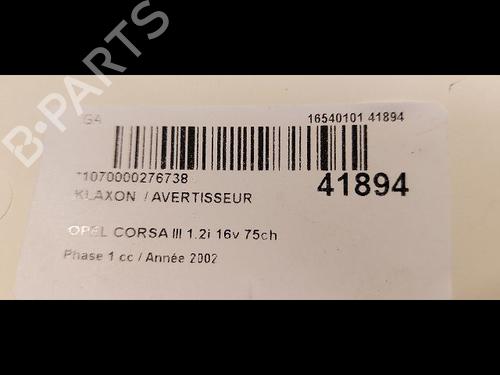 Used Horn OPEL CORSA C (X01) 1.2 (F08, F68) (75 hp) 14874837