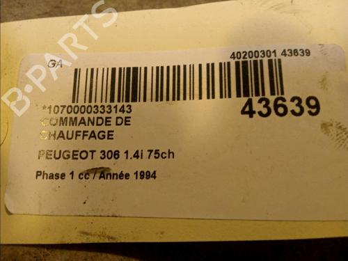 Used Climate control PEUGEOT 306 Hatchback (7A, 7C, N3, N5) 1.4 (75 hp) 9740780