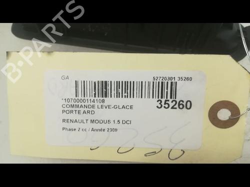 Used Right rear window switch RENAULT MODUS / GRAND MODUS (F/JP0_) [2004-2026]  23176570