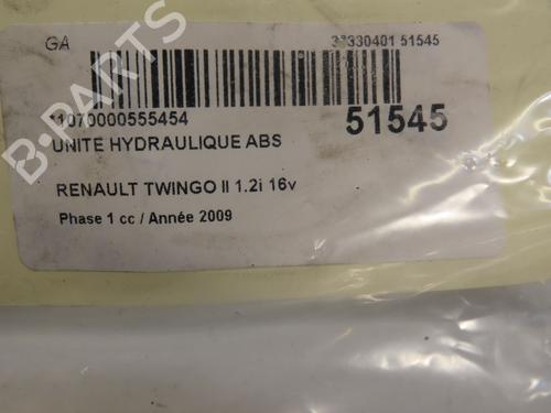 Used ABS pump RENAULT TWINGO II (CN0_) 1.2 16V (CN0K, CN0V, CN0A) (76 hp) 28829946