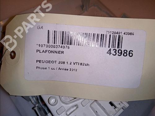 Interior roof light PEUGEOT 208 I (CA_, CC_) 1.2 VTI 82 | BP11103917I8