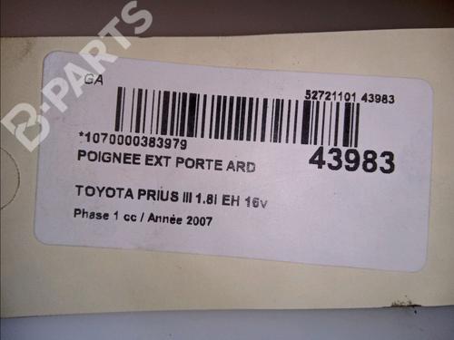 Rear right exterior door handle TOYOTA PRIUS Liftback (_W2_) 1.5 Hybrid (NHW20_, NHW20R) | BP11103208C130 