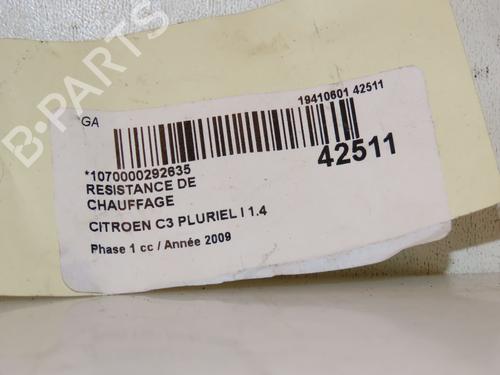 Heater resistor CITROËN C3 Pluriel (HB_) 1.4 HDi | BP11677410M108 