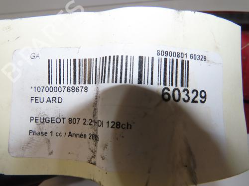 Right taillight PEUGEOT 807 (EB_) 2.2 HDi | BP39113665C35 - Image 5