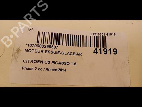 Used Rear wiper motor CITROËN C3 Picasso (SH_) 1.6 HDI 90 (92 hp) 9616186