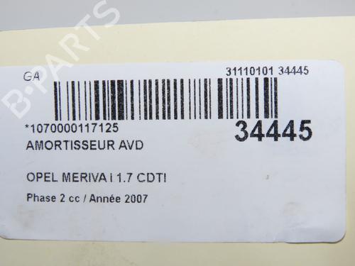Used Right front shock absorber Right front shock absorber OPEL MERIVA A MPV (X03) 1.7 CDTI (E75) (100 hp) 34356978 34356978