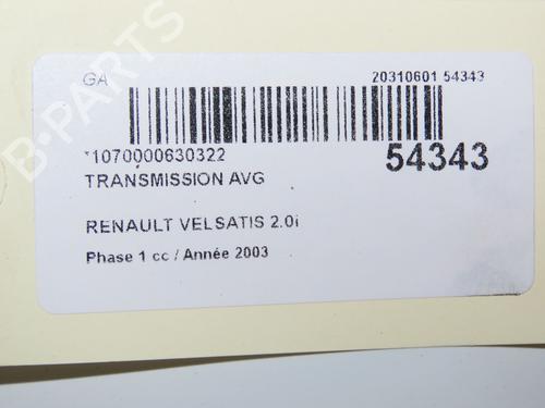 Left front driveshaft RENAULT VEL SATIS (BJ0_) 2.0 16V Turbo (BJ0K) | BP30447508M38