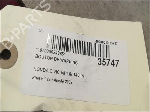 Used Warning switch Warning switch HONDA CIVIC VIII Hatchback (FN, FK) 1.8 (FN1, FK2) (140 hp) 9609513 9609513