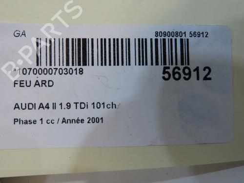 Used Right taillight Right taillight AUDI A4 B6 (8E2) 1.9 TDI (101 hp) 33836507 33836507