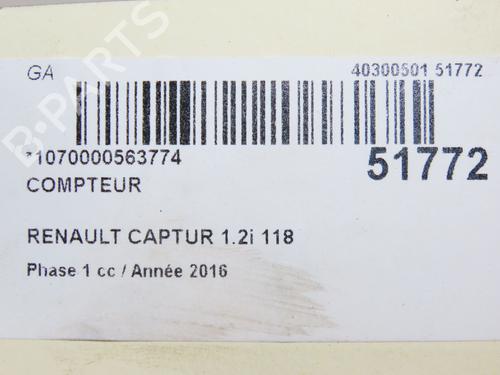 Instrument cluster RENAULT CAPTUR I (J5_, H5_) 1.2 TCe 120 | BP26381235C47  - Image 5