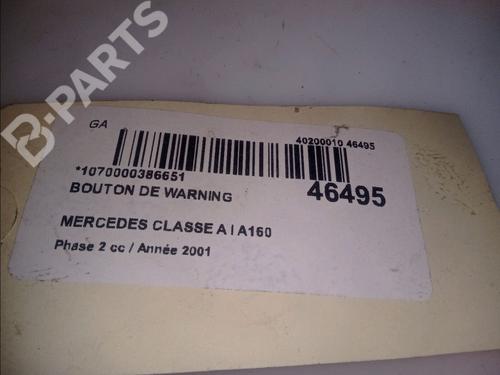 Warning switch MERCEDES-BENZ A-CLASS (W168) A 170 CDI (168.009, 168.109) | BP11100859I22 