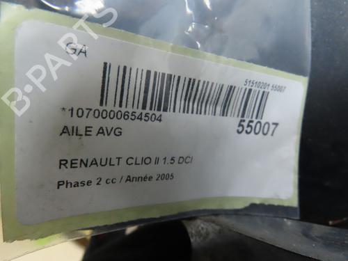 Used Left front fenders RENAULT CLIO II (BB_, CB_) 1.5 dCi (B/CB07) (65 hp) 30092479