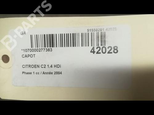 Hood CITROËN C2 (JM_) 1.4 HDi | BP9613723C1 
