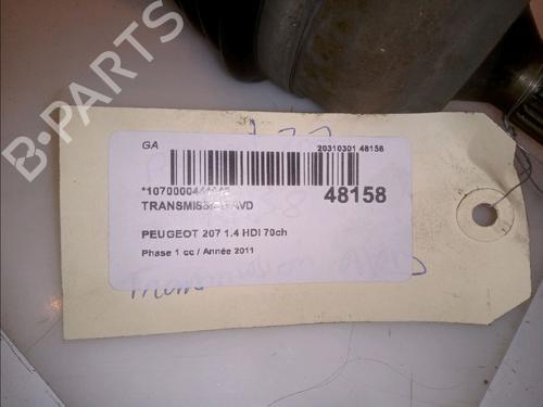 Right front driveshaft PEUGEOT 207 (WA_, WC_) 1.4 HDi | BP14950586M39 