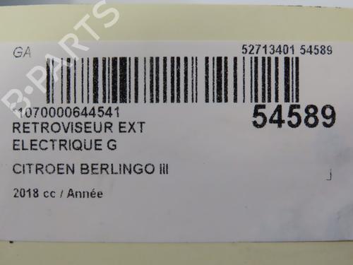 Used Left mirror CITROËN BERLINGO Box Body/MPV (K9) 1.6 BlueHDi 100 (99 hp) 29415167