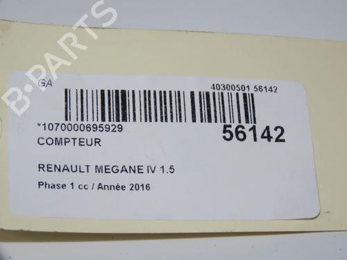 Used Instrument cluster RENAULT MEGANE IV Hatchback (B9A/M/N_) 1.5 dCi 110 (B9A3) (110 hp) 31155112