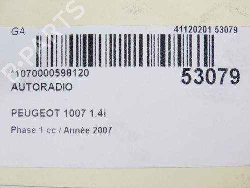Used Radio PEUGEOT 1007 (KM_) 1.4 (75 hp) 28830582