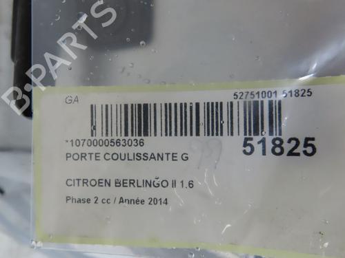 Venstre side skydedør CITROËN BERLINGO MULTISPACE (B9) 1.6 HDi 90 (92 hp) 22692722