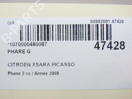 Used Left headlight CITROËN XSARA PICASSO (N68) 1.6 HDi (109 hp) 22811382