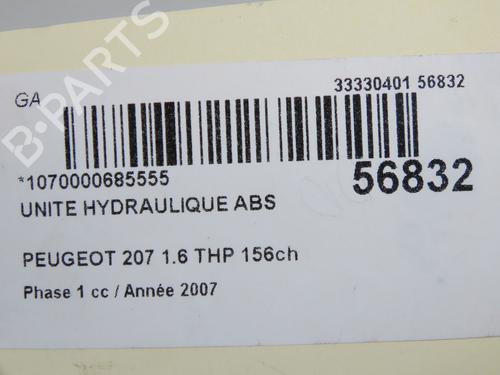 Used ABS pump ABS pump PEUGEOT 207 (WA_, WC_) 1.6 16V Turbo (150 hp) 33770372 33770372