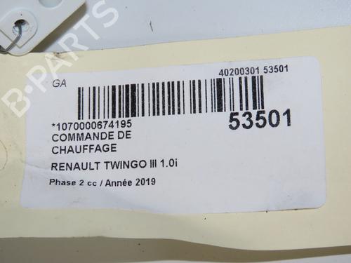 AC-Styringsenhed/Manøvreenhed RENAULT TWINGO III (BCM_, BCA_) 1.0 SCe 75 (73 hp) 32354722