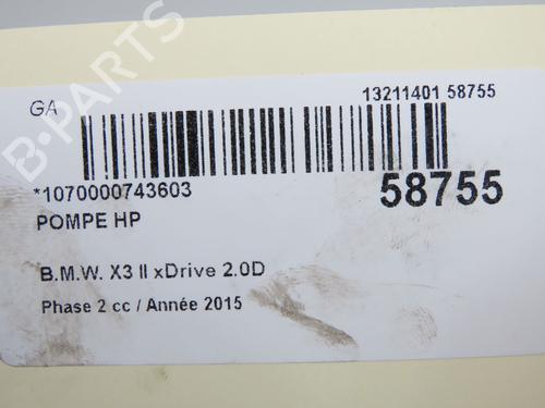Used Injection pump Injection pump BMW X3 (F25) xDrive 20 d (190 hp) 33836385 33836385