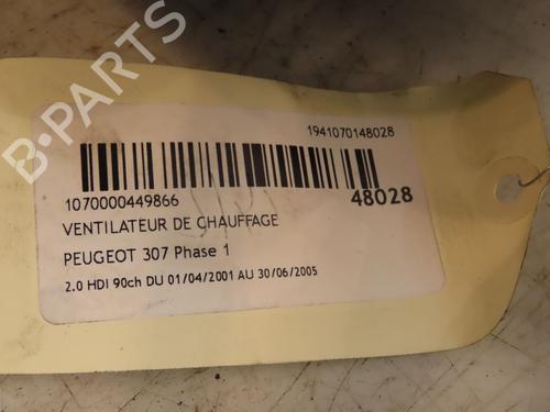 Heater blower motor PEUGEOT 307 (3A/C) 2.0 HDi 90 | BP16688049M62 