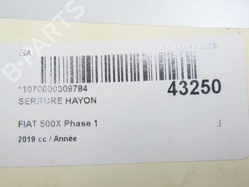 Used Tailgate lock FIAT 500X (334_) 1.3 (334.AXR11) (150 hp) 29441808