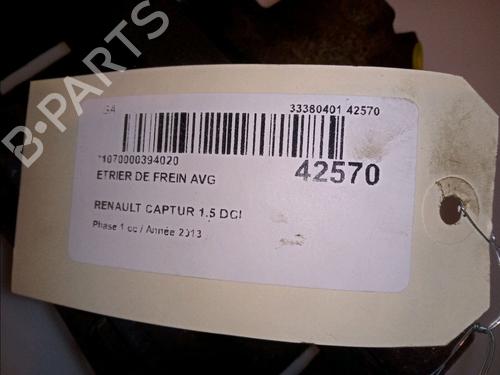 Used Left front brake caliper Left front brake caliper RENAULT CAPTUR I (J5_, H5_) 1.5 dCi 90 (J5N4, J5M5, J5MW, J5M6, J5AL, J5AJ) (90 hp) 14878408 14878408