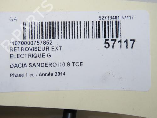 Left mirror DACIA SANDERO II TCe 90 (B8M1, B8MA, B8AC) | BP36310549C26 - Image 6