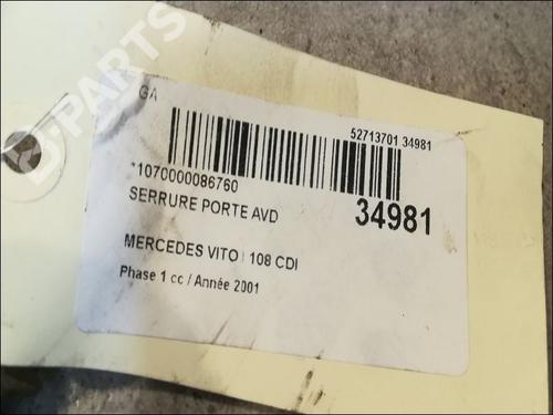 Front right lock MERCEDES-BENZ VITO Van (W638) 108 CDI 2.2 (638.094) | BP9611247C97 