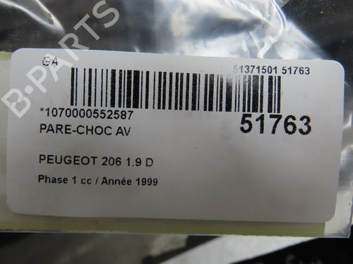 Front bumper PEUGEOT 206 Hatchback (2A/C) 1.9 D | BP21799815C7 